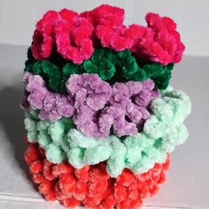Colorful Plush Hair Scrunchies Set
